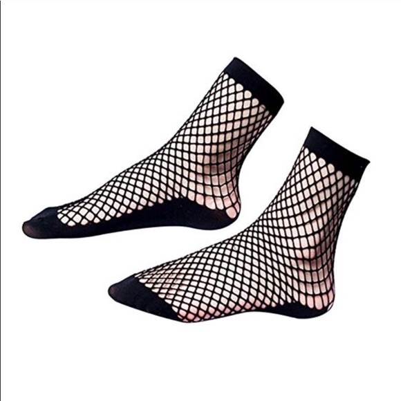 2 LEFT NWT Ankle Fishnet Socks - Picture 3 of 8